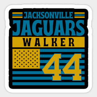 Jacksonville Jaguars Walker 44 American Flag Football Sticker